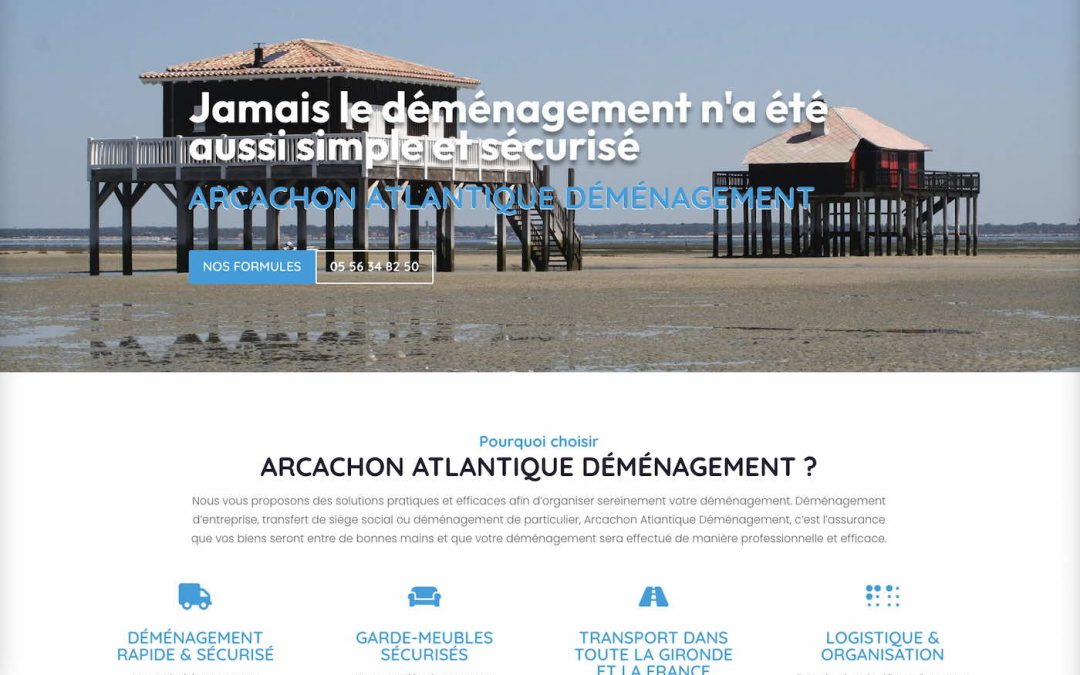 Création de site internet pour Arcachon Atlantique Déménagement à Arcachon