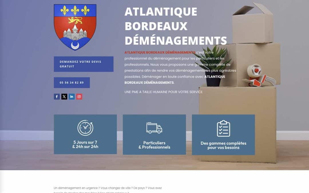 Création de site internet pour Atlantique Bordeaux Déménagement à Mérignac