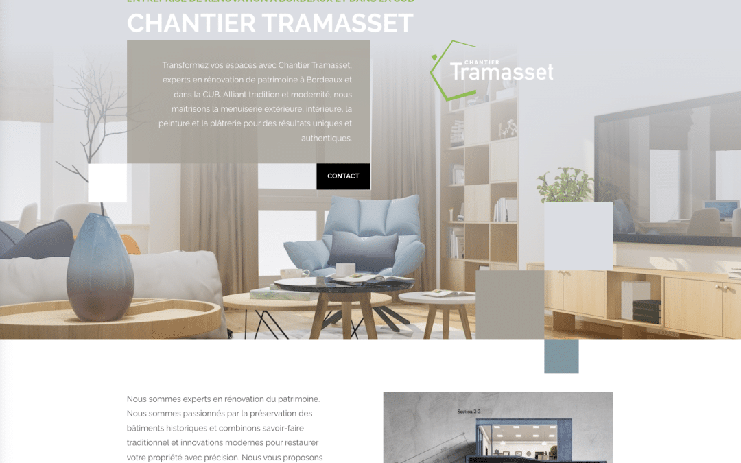 Création de site internet pour Chantiers Tramasset à Bordeaux