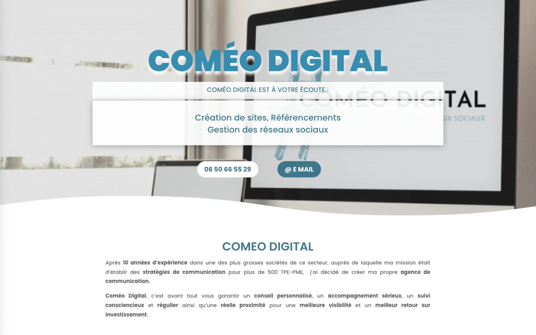 Création de site internet pour Comeo Digital à Blanquefort