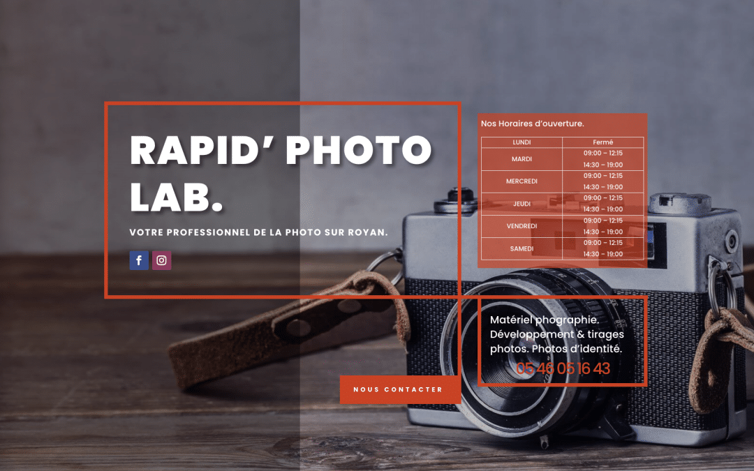 Création de site internet pour Rapid&rsquo; Photo à Royan