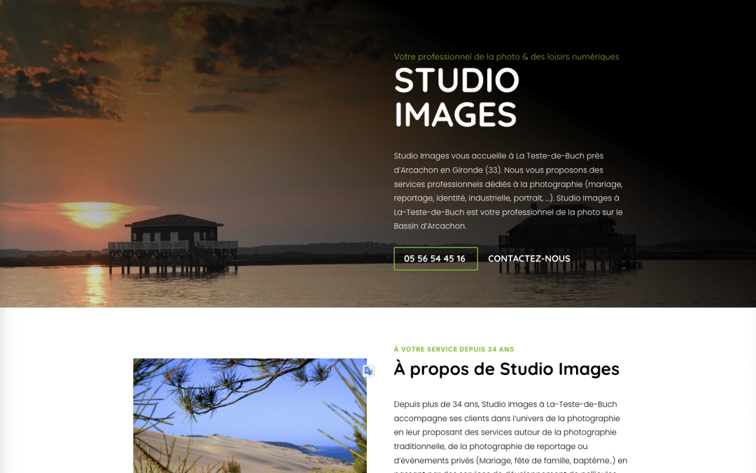 Création de site internet pour Studio Images à La Teste-de-Buch