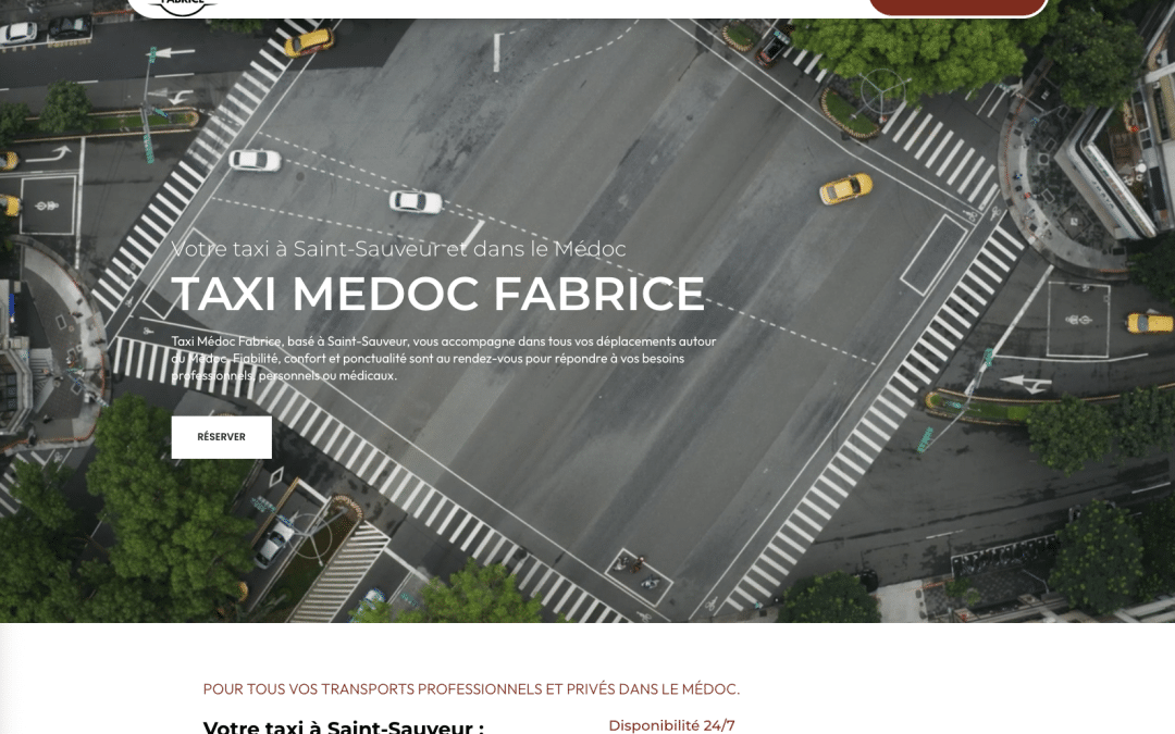 Création de site internet pour Taxi Médoc Fabrice à Saint-Sauveur