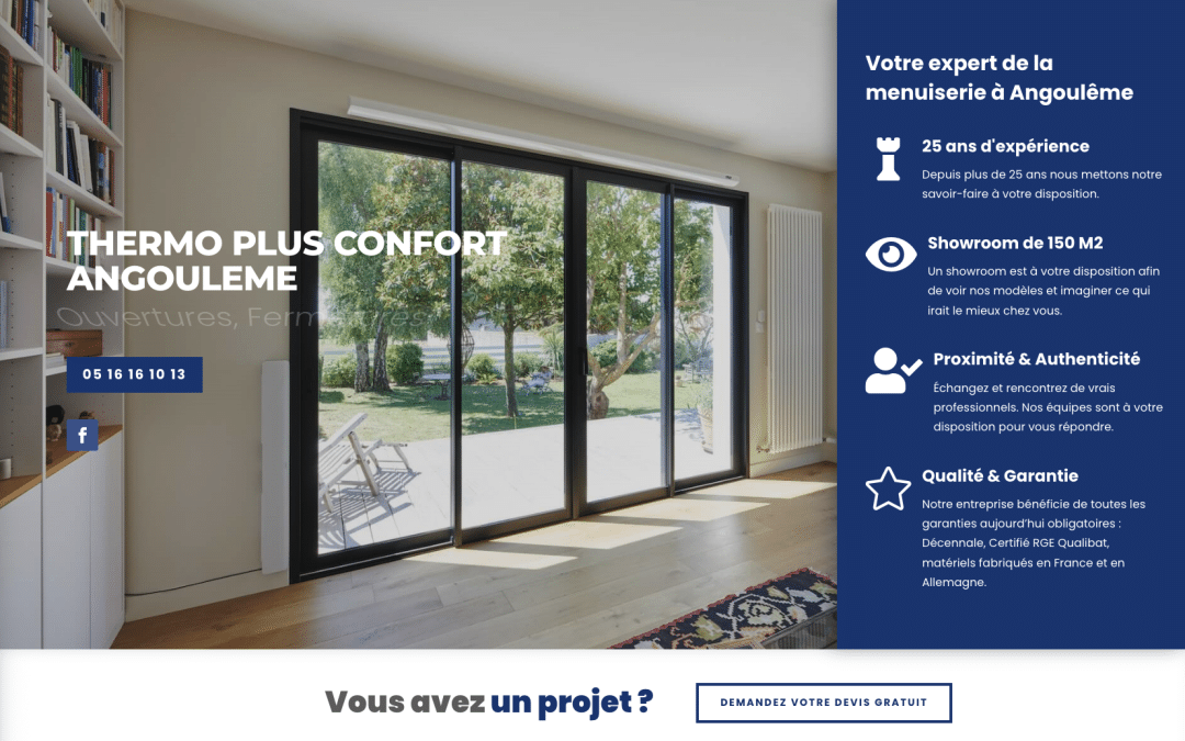 Création de site internet pour Thermo Plus Confort à Angoulême