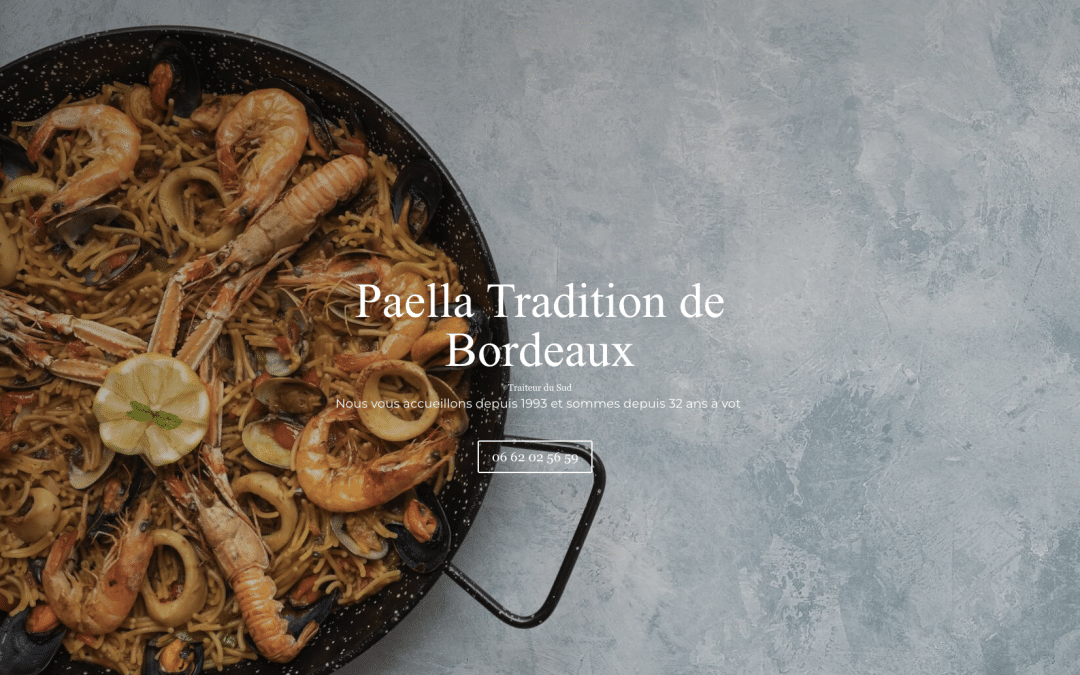 Création de site internet pour Paella Tradition de Bordeaux à Gradignan