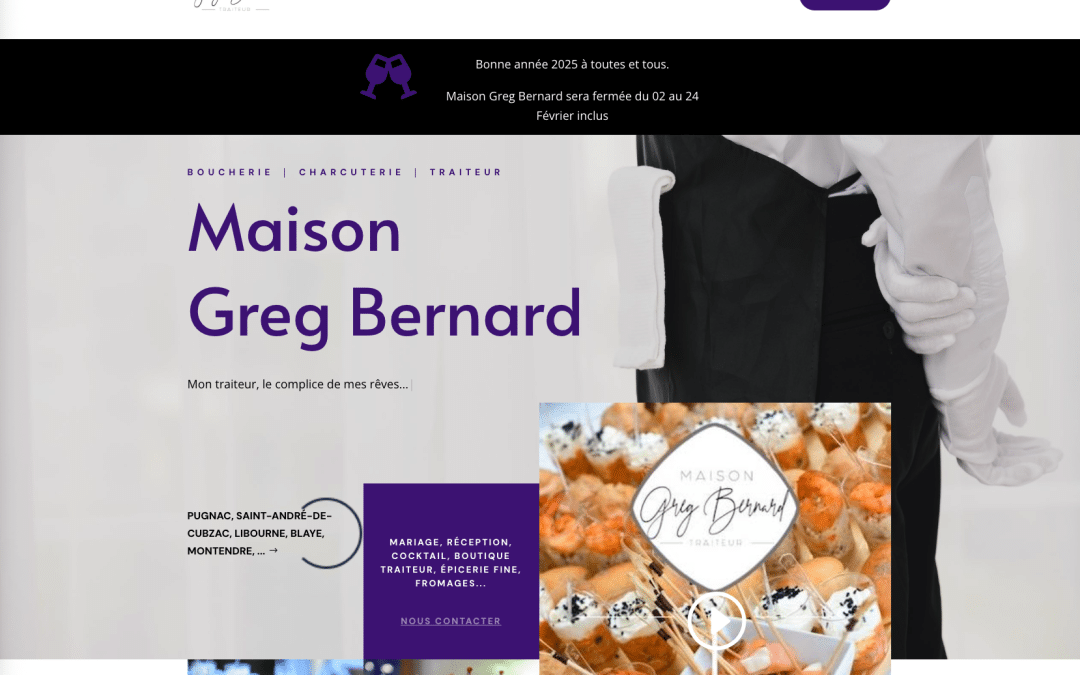 Création de site internet pour Maison Greg Bernard à Pugnac