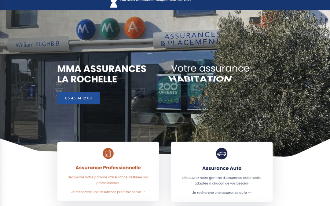 Création de site internet pour MMA Assurances à La Rochelle