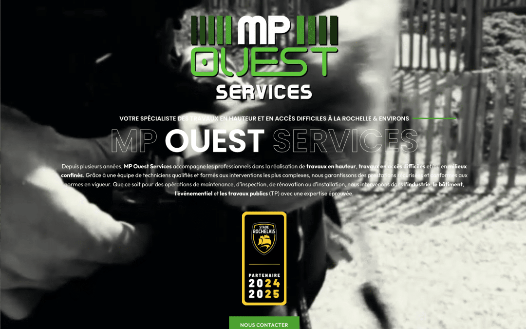 Création de site internet pour MP Ouest Services à Sainte-Soulle