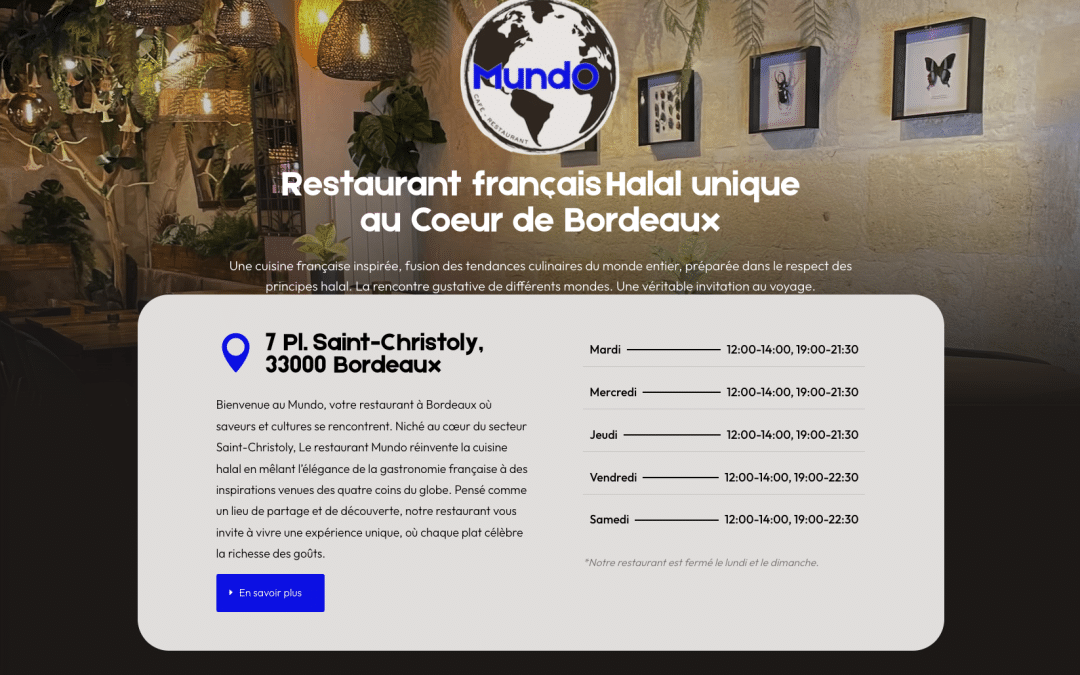 Création de site internet pour Mundo à Bordeaux