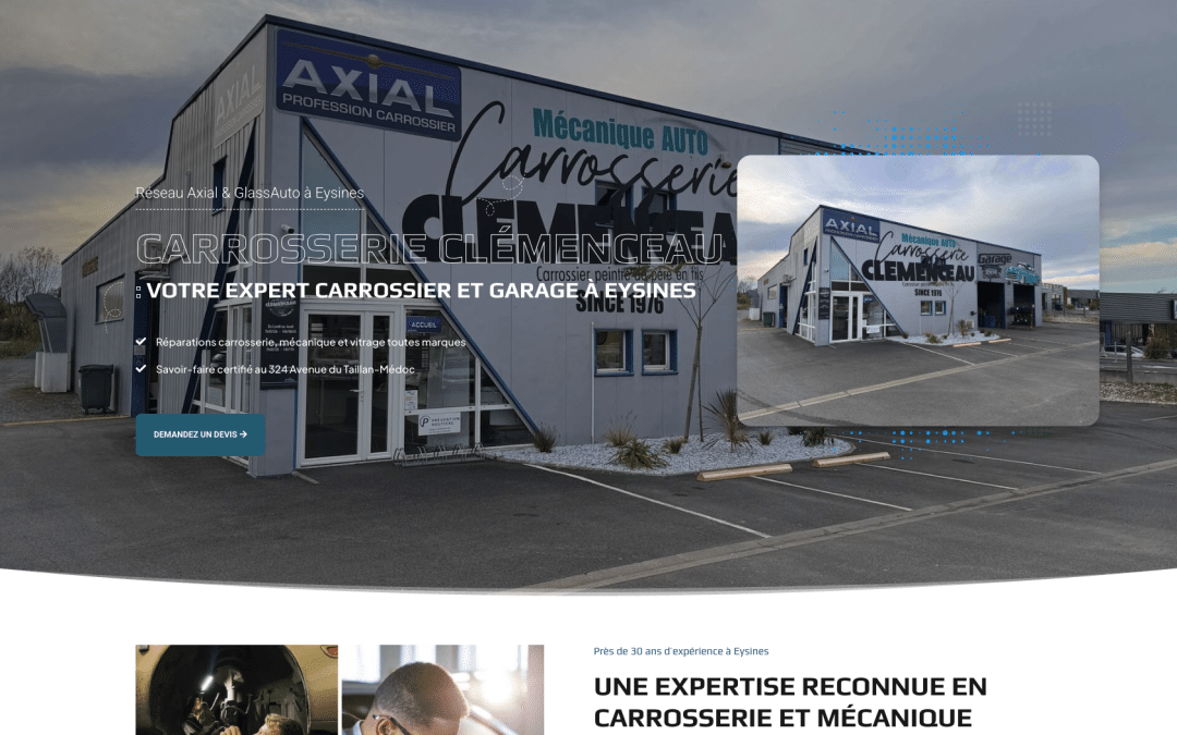 Création de site internet pour Carrosserie Clémenceau à Eysines