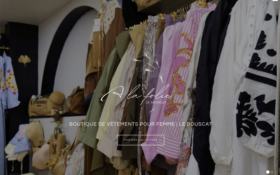 Réalisation web et communication pour À La Folie au Bouscat