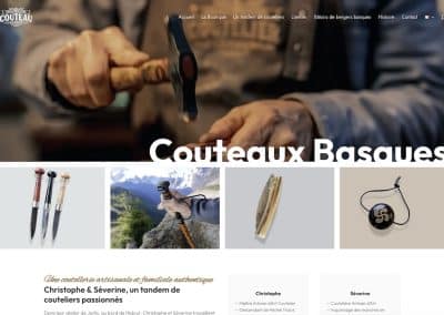 Réalisation web Couteau Basque