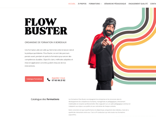 Réalisation web et communication pour Flow Buster
