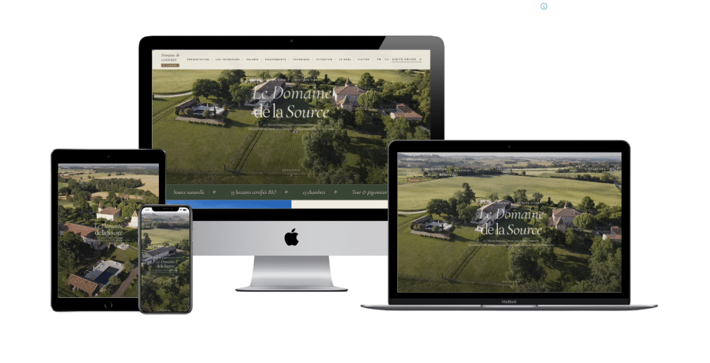 Création de site internet à Bordeaux 6 Site créé pour Domaine de la Source