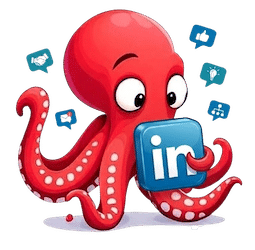 Mascotte Poulpemedia réseaux sociaux
